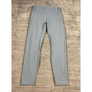 Hyba Leggings Women S Blue Gray High Rise Activewear Waistband Pocket 7/8 Length